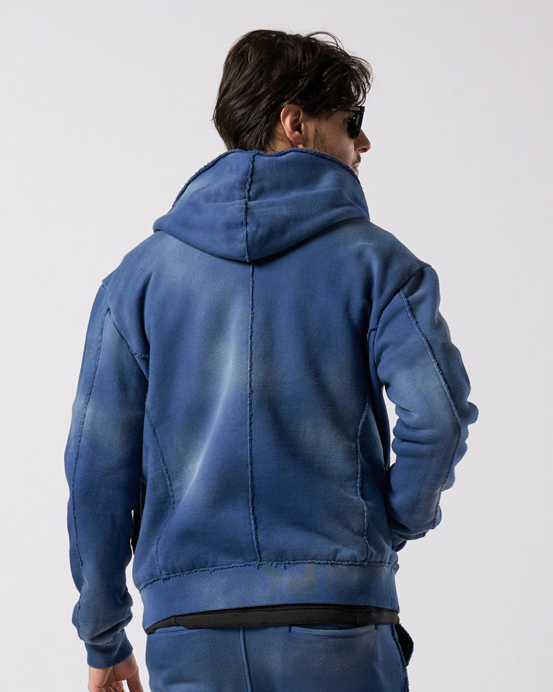 fade zip-up hoodie