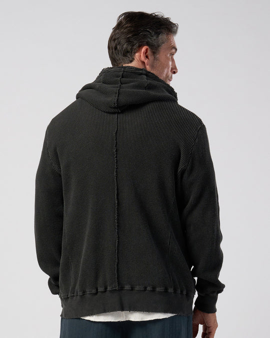hard dry waffle damage zip hoodie