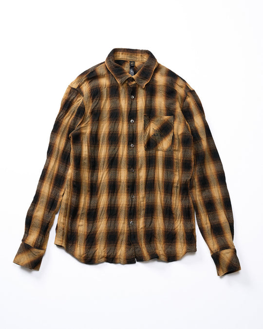 【muta × wjk】twist wrinkle check shirt