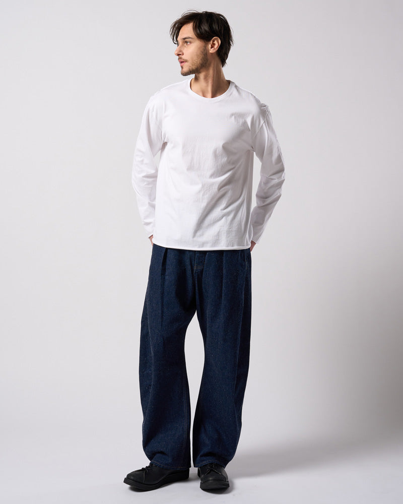cut-off crew-neck L/S