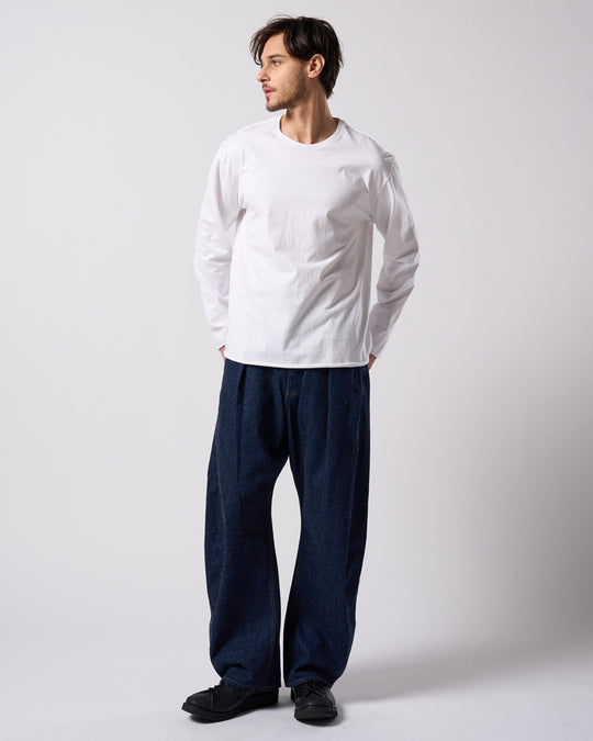 cut-off crew-neck L/S
