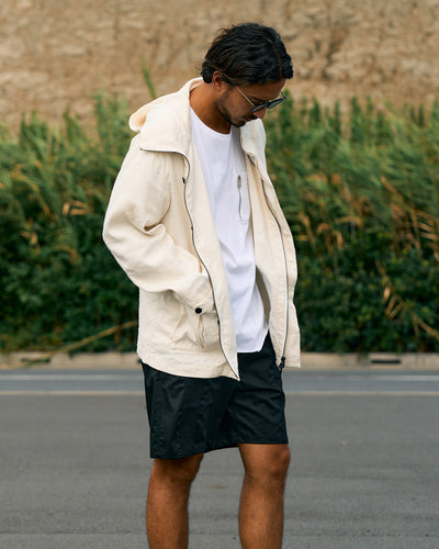 hooded blouson