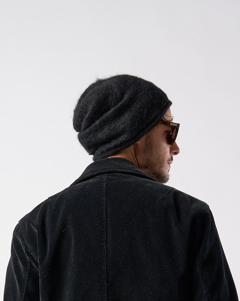 mohair shaggy knit beanie