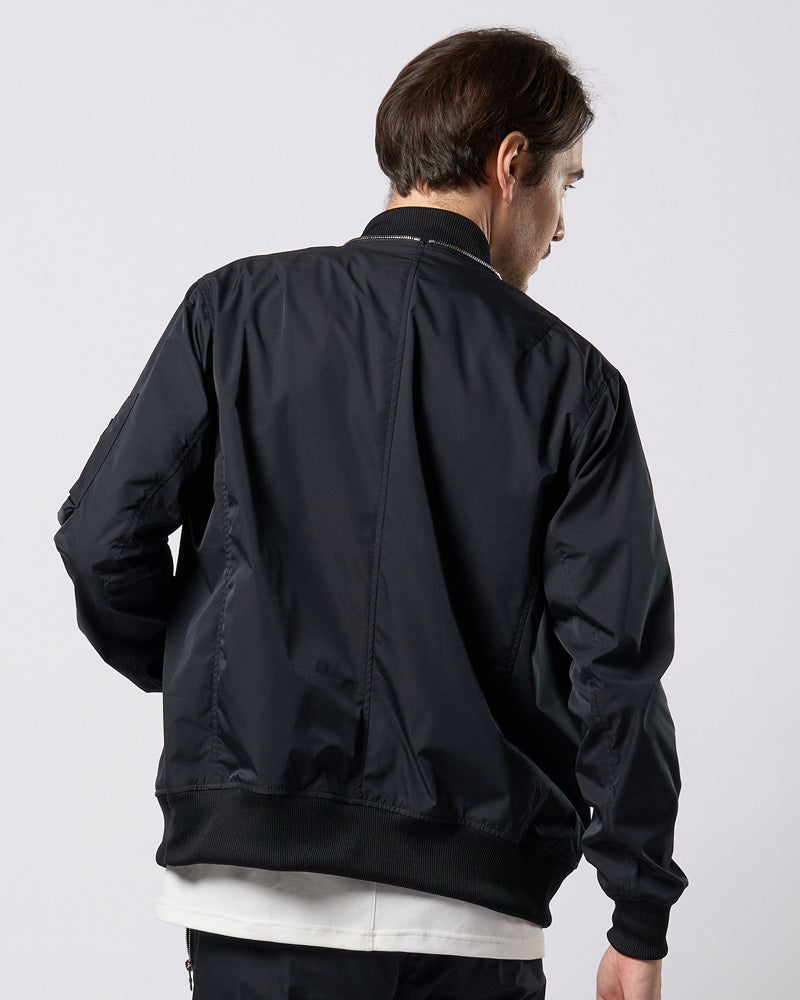neck zip blouson