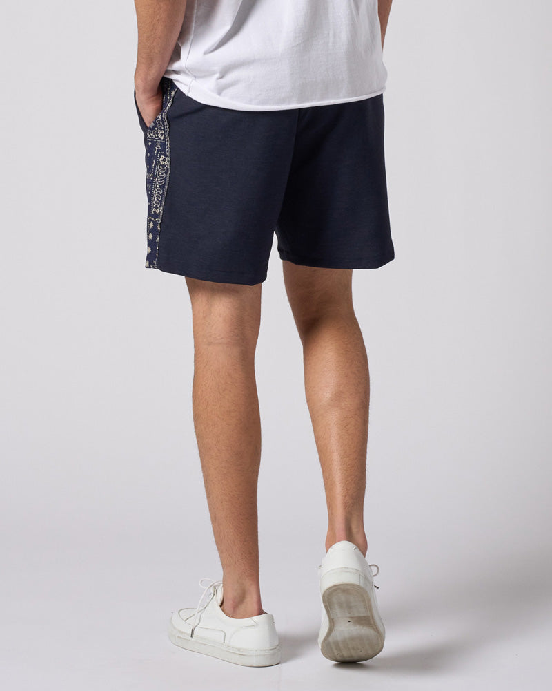 bandana print panel shorts
