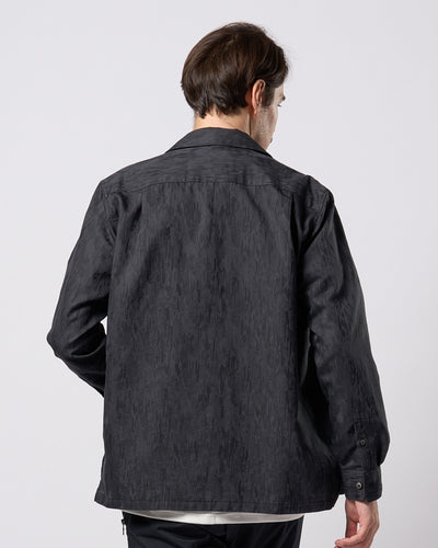 jacquard open collar shirt