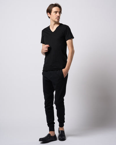 cut-off V-neck S/S