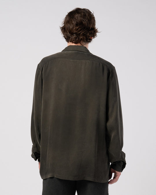 cupro vintage pull-over skipper shirt L/S