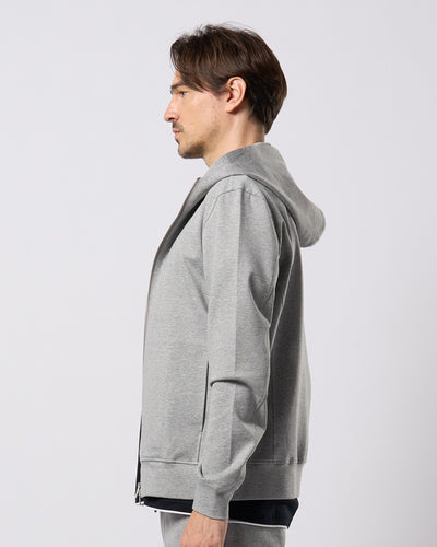 high neck zip-up parka