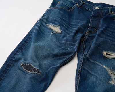 tight straight selvedge denim (used)