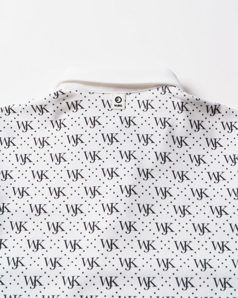 WJKG patterned long sleeve polo shirt