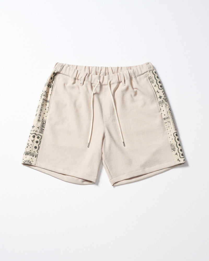 bandana print panel shorts