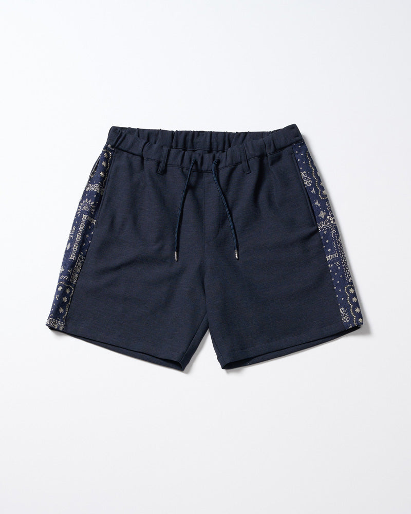 bandana print panel shorts