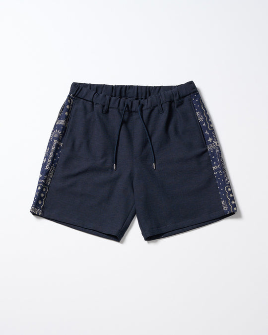 bandana print panel shorts
