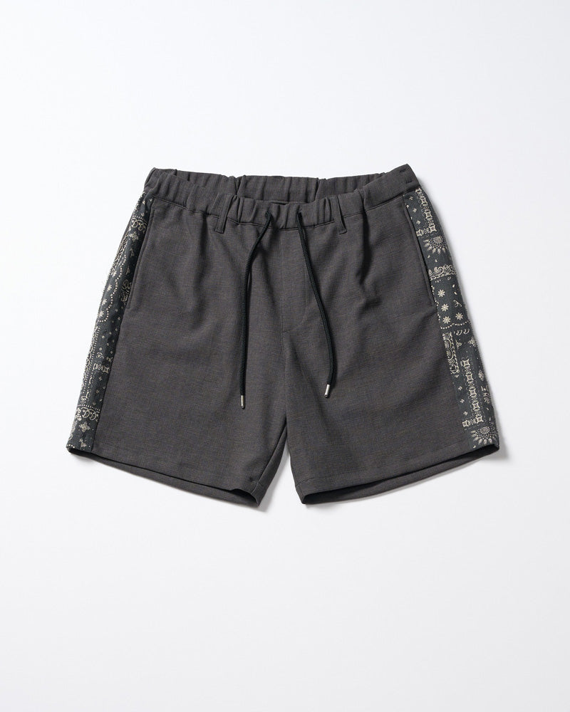 bandana print panel shorts