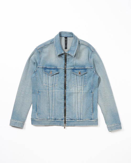 denim zip blouson