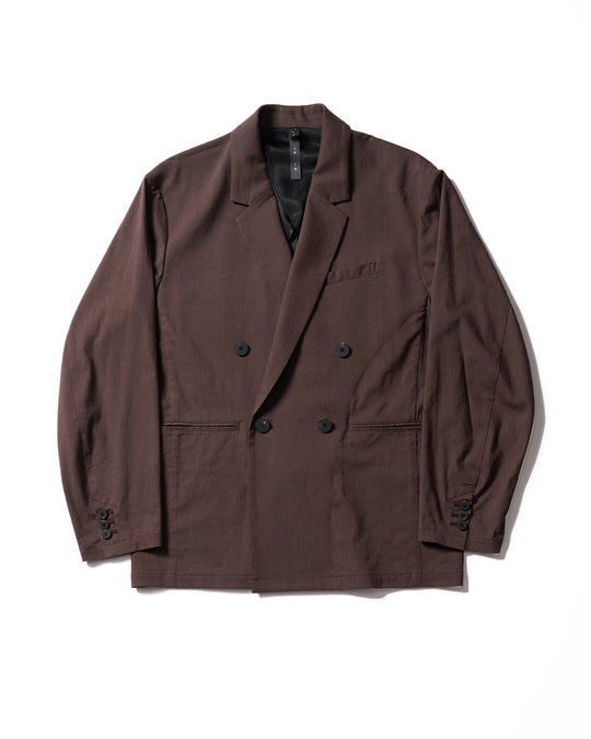 viscose linen double-breasted jacket