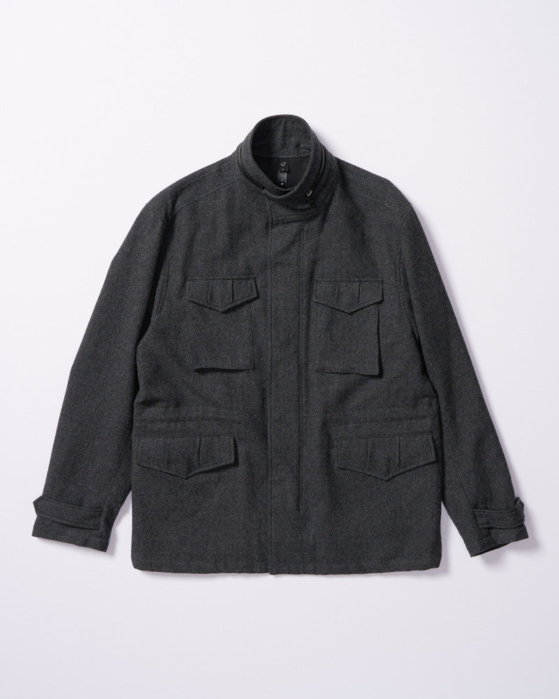 milled wool field jacket
