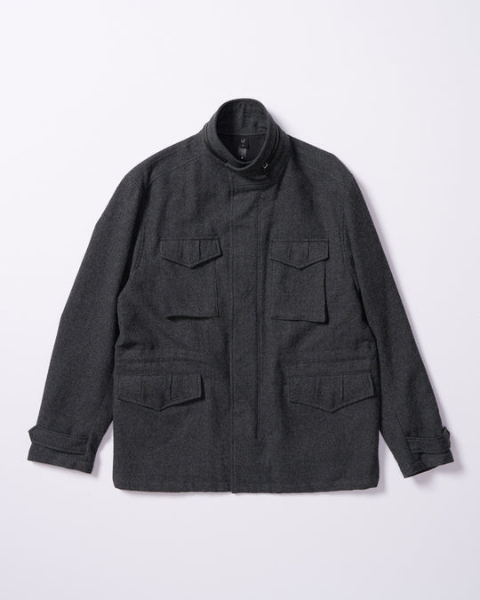 milled wool field jacket
