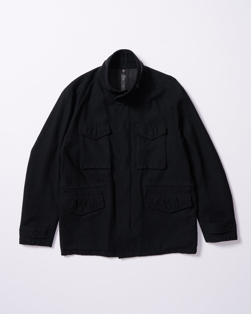 milled wool field jacket