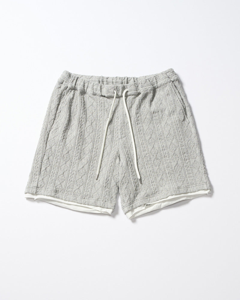 jacquard summer knit shorts