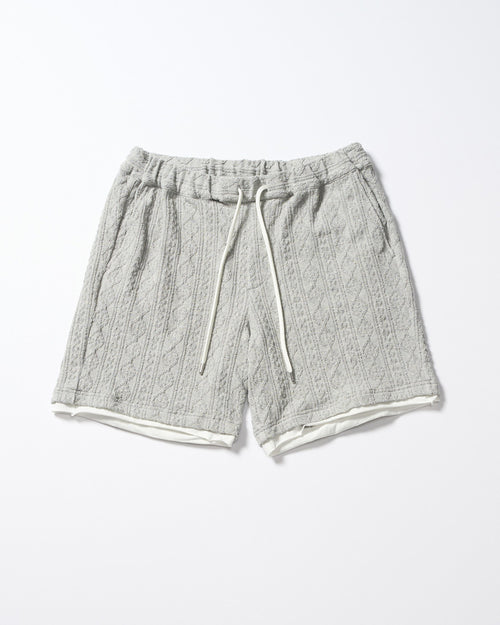 jacquard summer knit shorts