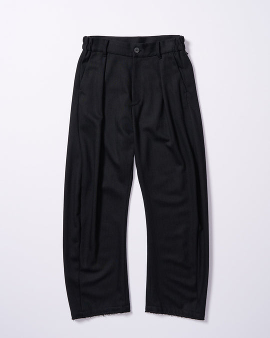 venetian stripe wide banana slacks