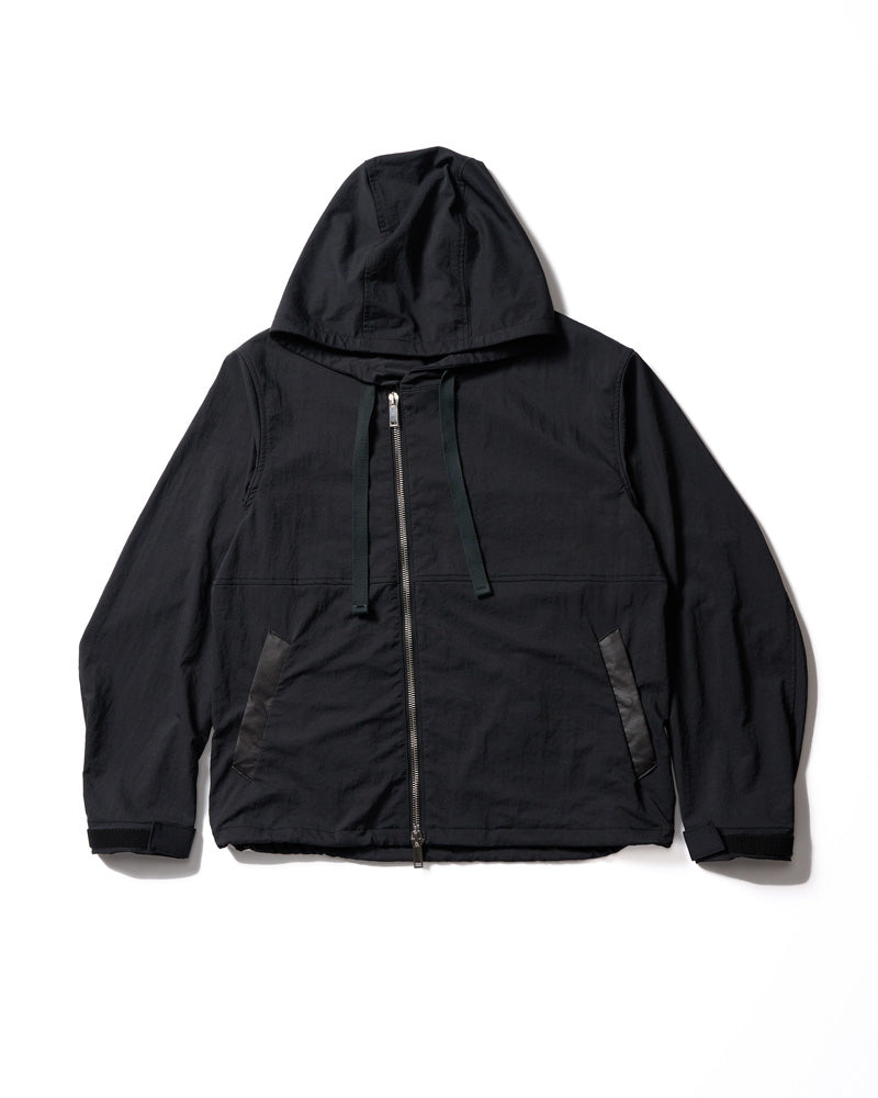 textured nylon short witch blouson