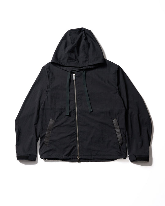 textured nylon short witch blouson