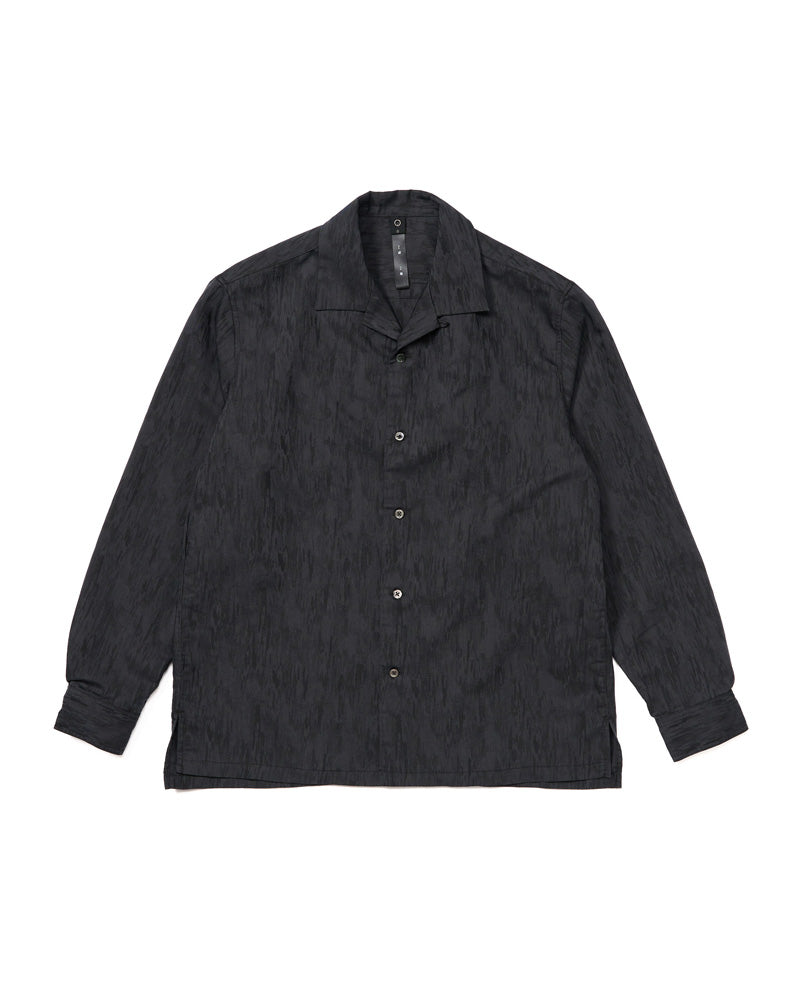 jacquard open collar shirt