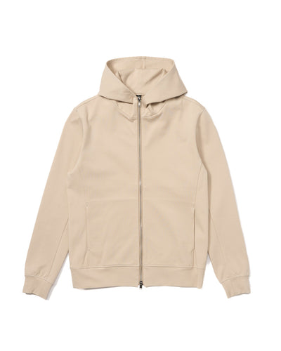 high neck zip-up parka