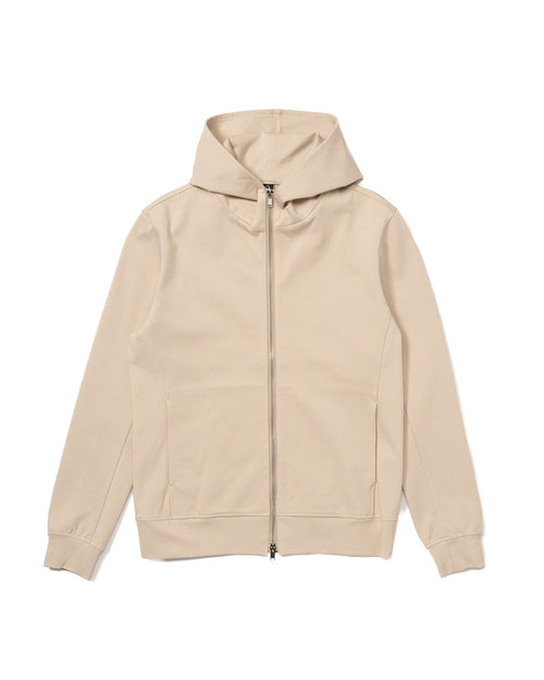 high neck zip-up parka