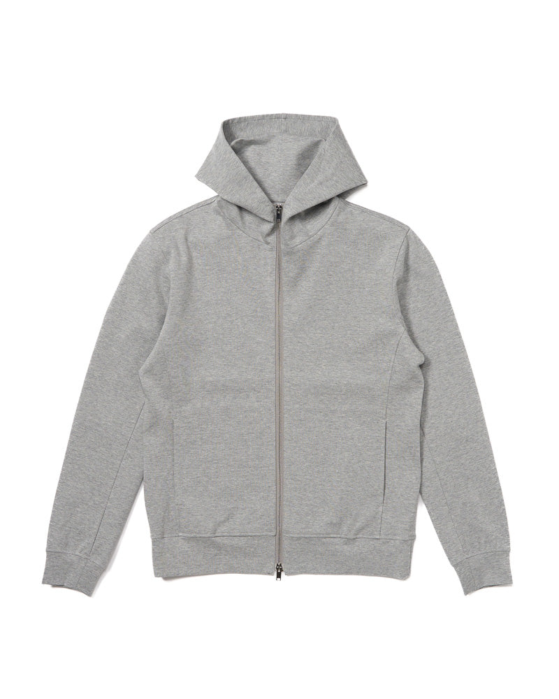high neck zip-up parka