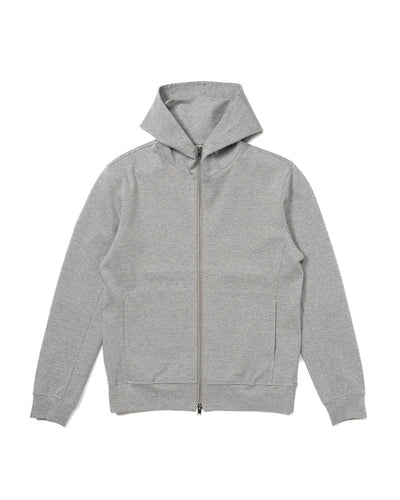 high neck zip-up parka