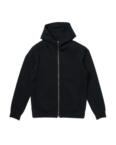 high neck zip-up parka