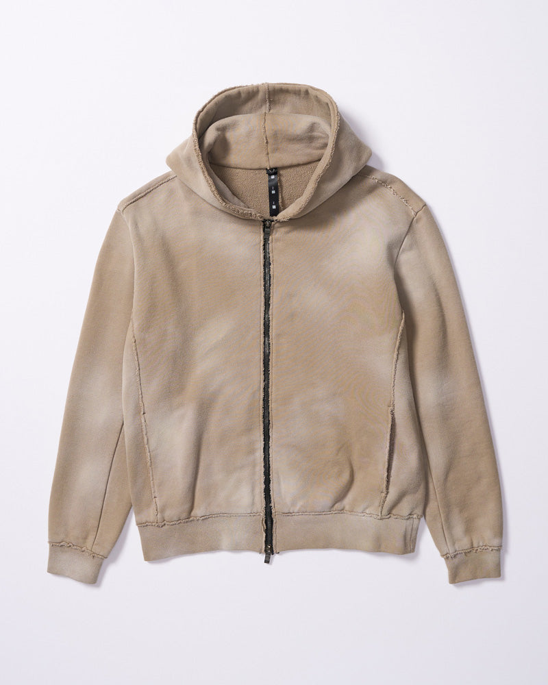 fade zip-up hoodie