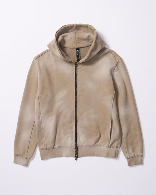 fade zip-up hoodie
