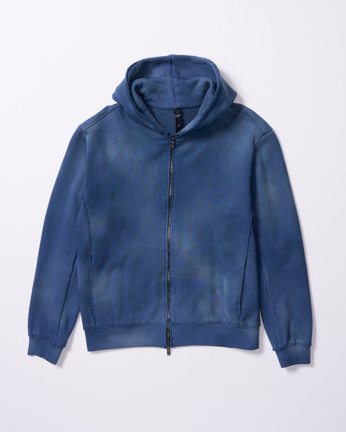 fade zip-up hoodie