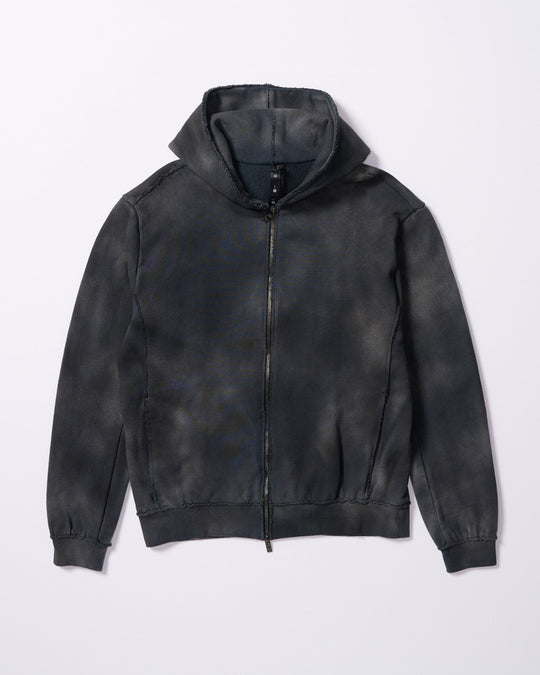 fade zip-up hoodie