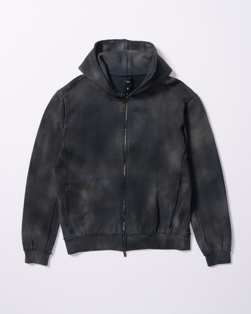 fade zip-up hoodie