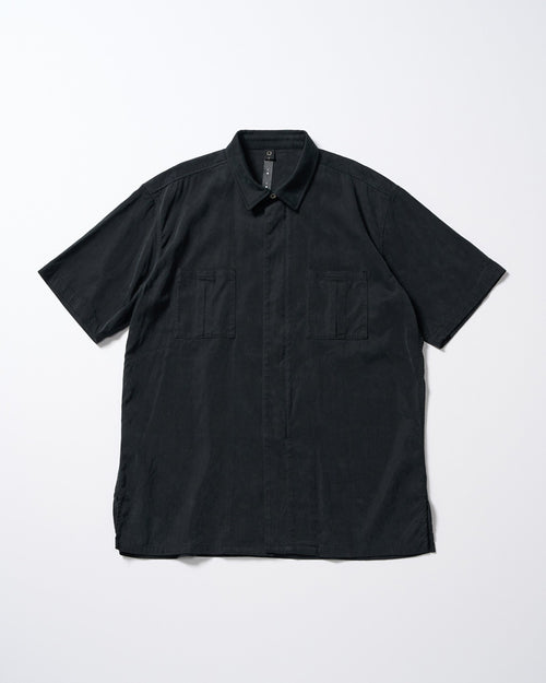 front-zip shirt H/S