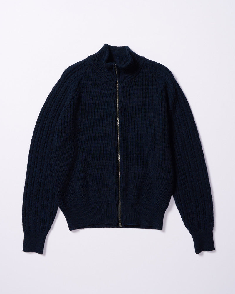 lomond×powder zip-up knit