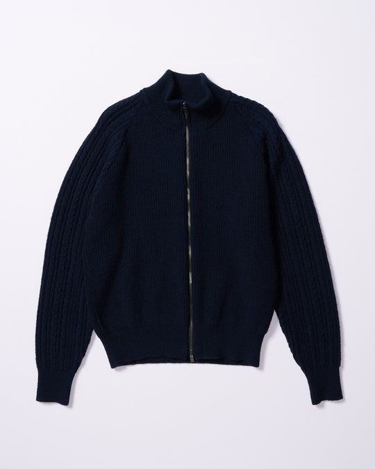 lomond×powder zip-up knit