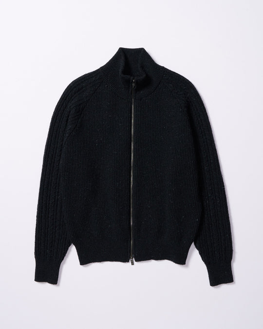 lomond×powder zip-up knit