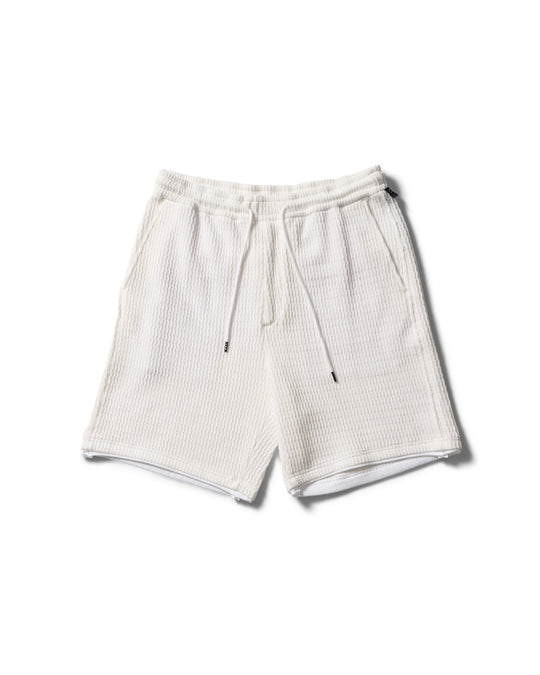 textured knit shorts