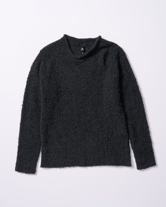 fancy yarn crew-neck knit