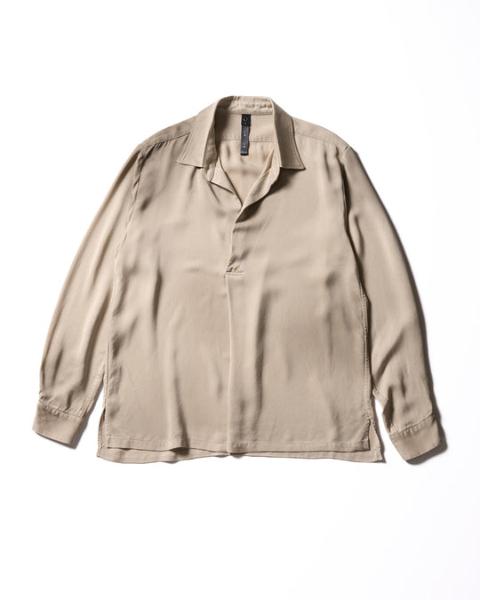cupro vintage pull-over skipper shirt L/S