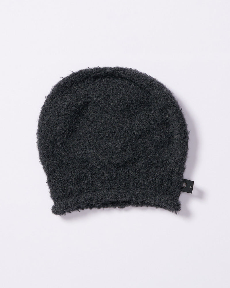 fancy yarn roll beanie