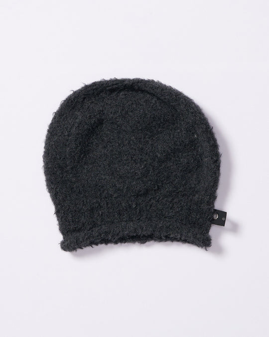 fancy yarn roll beanie