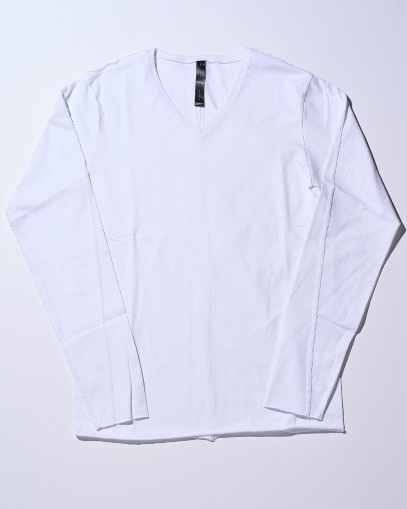 cut-off V-neck L/S